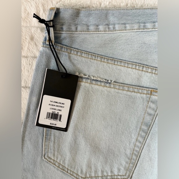 RE/DONE Loose Long Acqua Destroy Straight Leg Jeans Size 29 – Retail $325 NWT - Picture 9 of 9